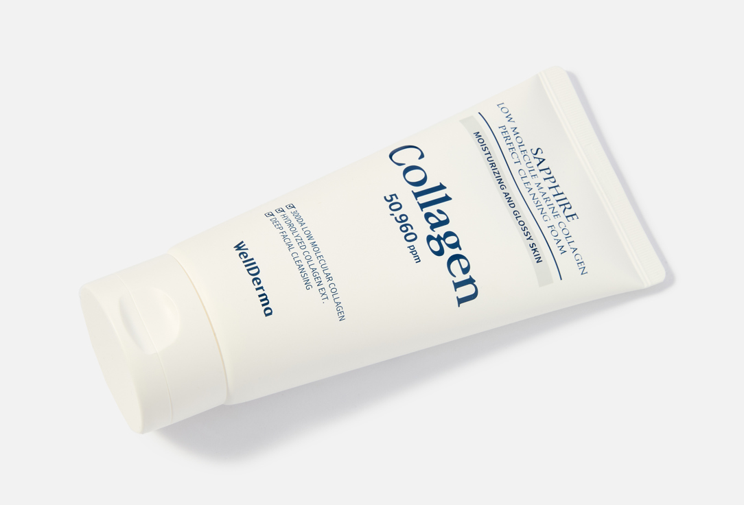 WellDerma Hydrating Cleansing Foam Sapphire Low Molecule Marine Collagen 150 ml WellDerma Hydrating Cleansing Foam Sapphire Low Molecule Marine Collagen