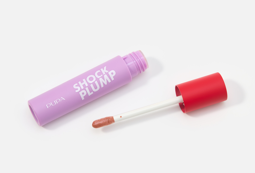 Pupa Volumizing & Cooling Lip Gloss Shock Plump 003, Scandal nude 5 ml Pupa Volumizing & Cooling Lip Gloss Shock Plump