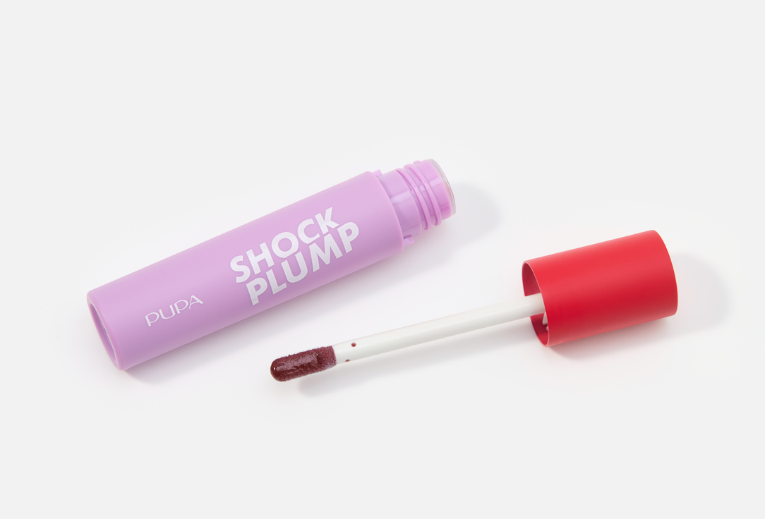 Pupa Volumizing & Cooling Lip Gloss Shock Plump 004, Cherry cola 5 ml Pupa Volumizing & Cooling Lip Gloss Shock Plump