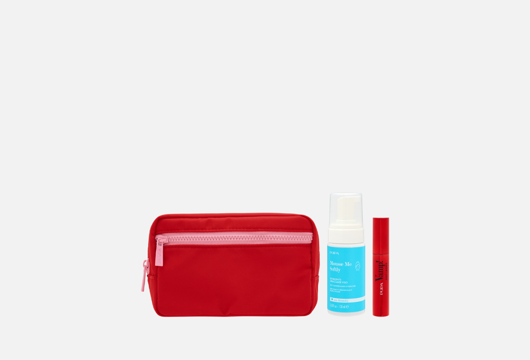 Pupa Mascara & Face Cleanser Set Kit Vamp! Sexy Lashes & Mousse Me Softly