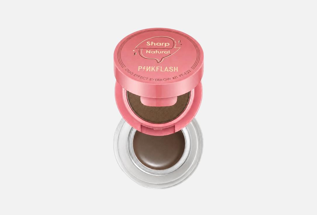PINK FLASH Cream And Powder Eyebrow Palette Duo Effect 03 4 g PINK FLASH Cream And Powder Eyebrow Palette Duo Effect