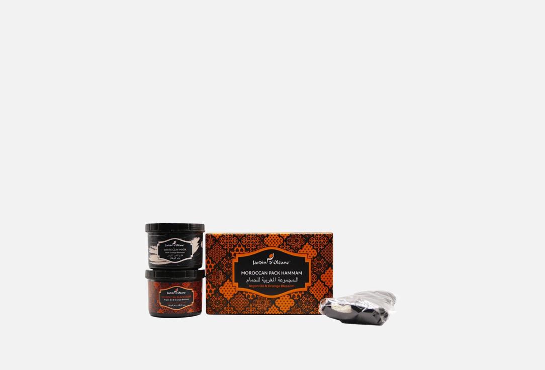Jardin dOleane Body soap, Clay Mask & Loofah Set Moroccan Kit Argan 3 pcs Jardin dOleane Body soap, Clay Mask & Loofah Set Moroccan Kit Argan