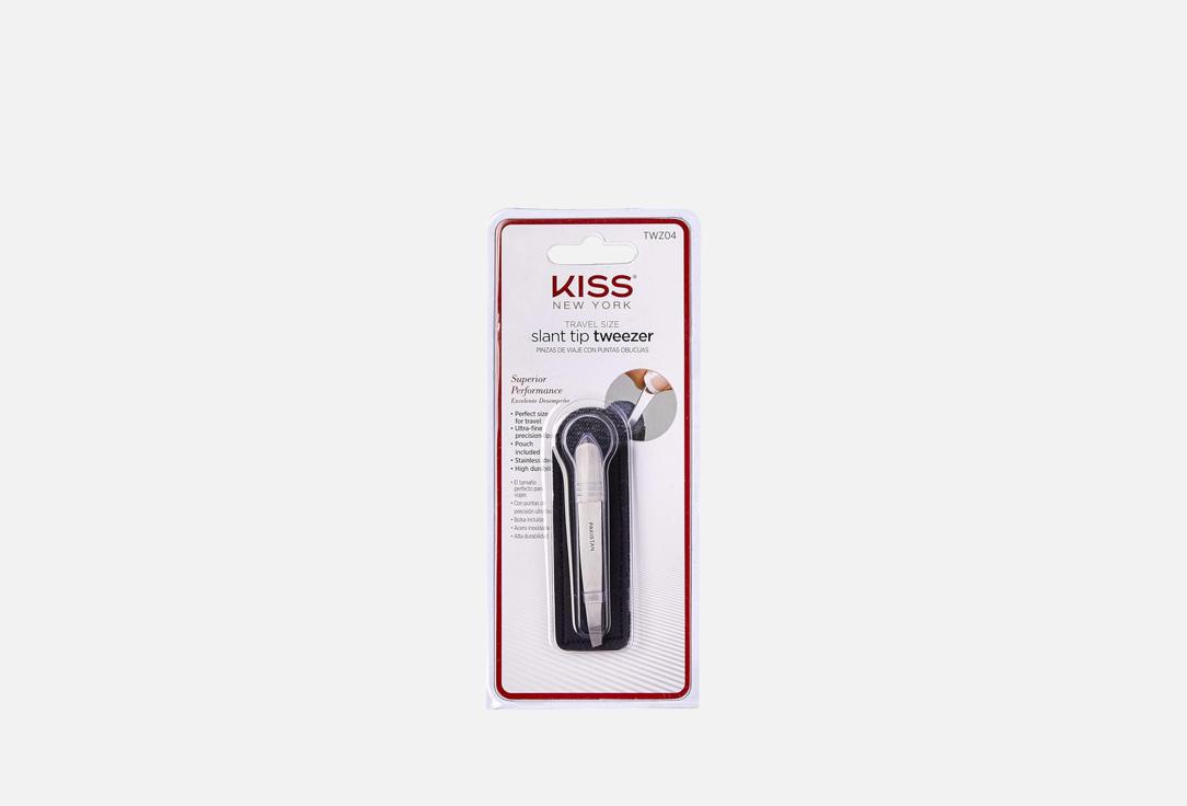 KISS NEW YORK Professional Tweezer with Pouch Slant Tip