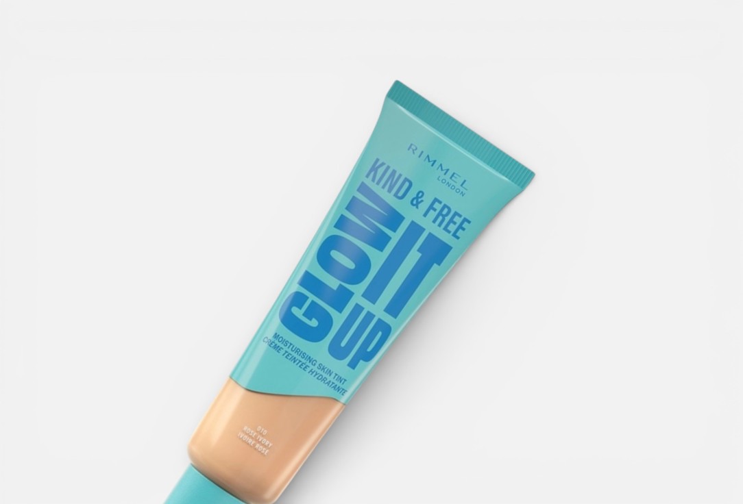 Rimmel Moisturizing liquid foundation Kind & Free Glow It Up 10, Rose ivory 30 ml Rimmel Moisturizing liquid foundation Kind & Free Glow It Up