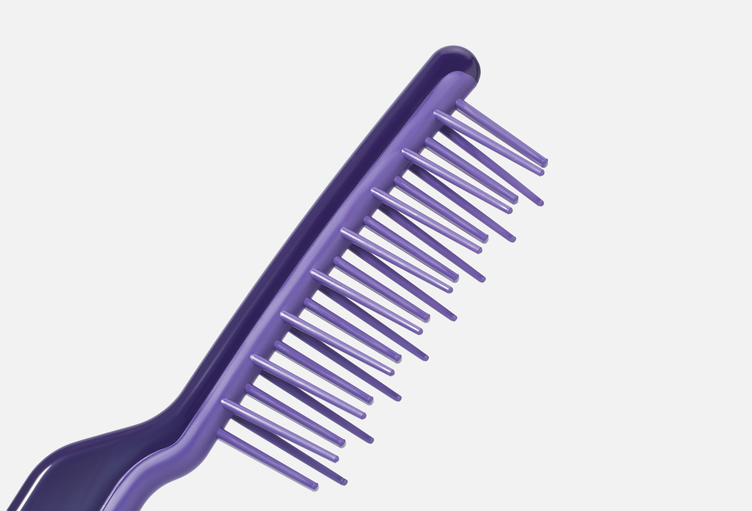 Janeke Portable purple plastic hair massage brush J-brush Hair Brush Purple