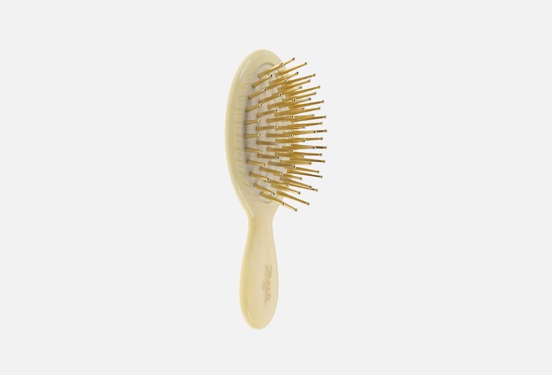 Janeke Air-cushioned horn-imitation hairbrush with gold pins Air Cushioned Brush, Small Horn Imitation Janeke Air-cushioned horn-imitation hairbrush with gold pins Air Cushioned Brush, Small Horn Imitation