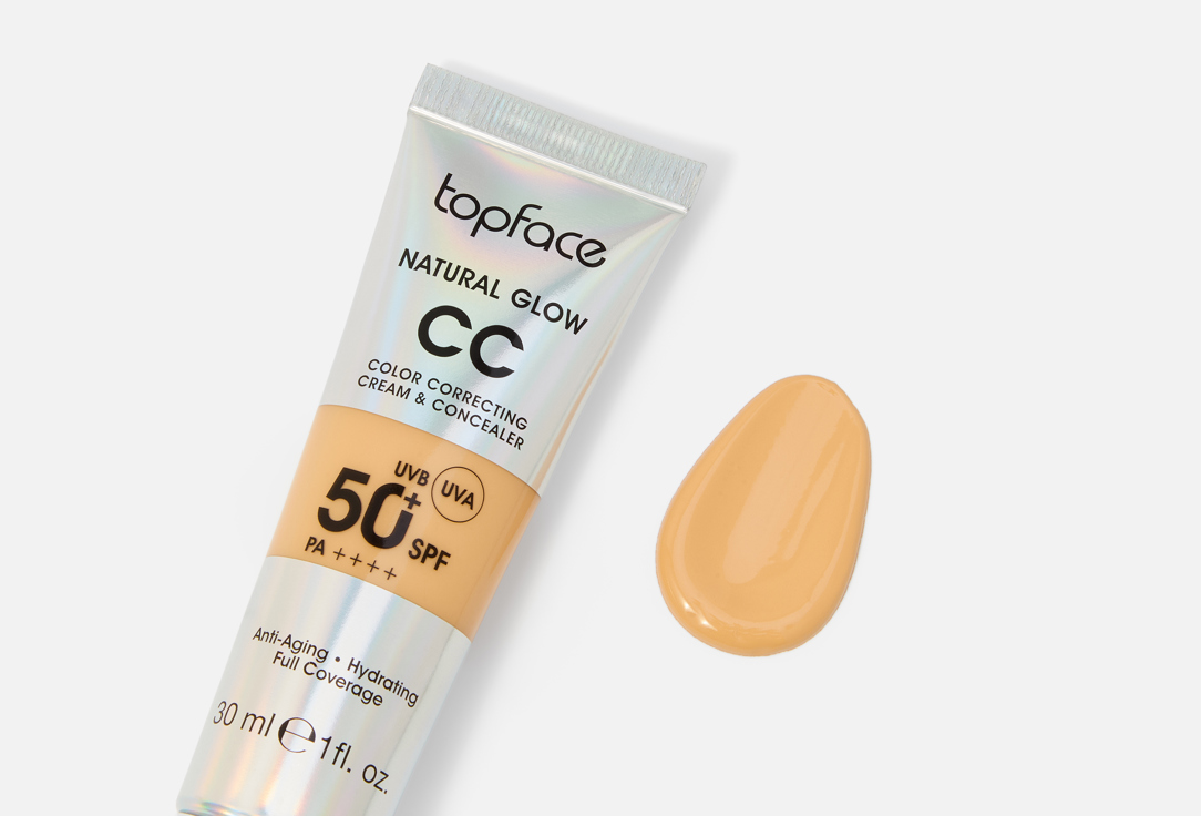 Topface كريم سي سي بلمسة بطبيعية عامل حماية من الشمس 50+ ناتشورال غلو 5 30 مل Topface كريم سي سي بلمسة بطبيعية عامل حماية من الشمس 50+ ناتشورال غلو