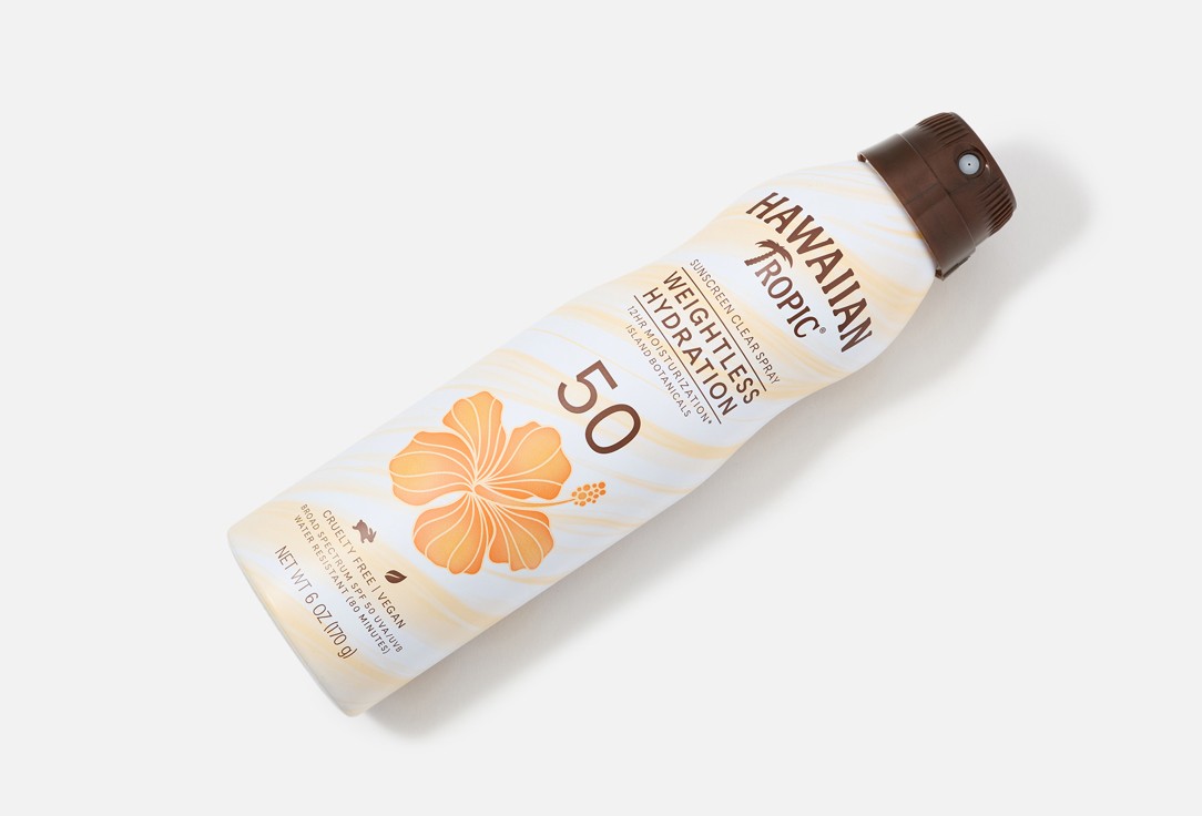 Hawaiian Tropic SUNSCREEN CLEAR SPRAY SPF 50 Weightless Hydration