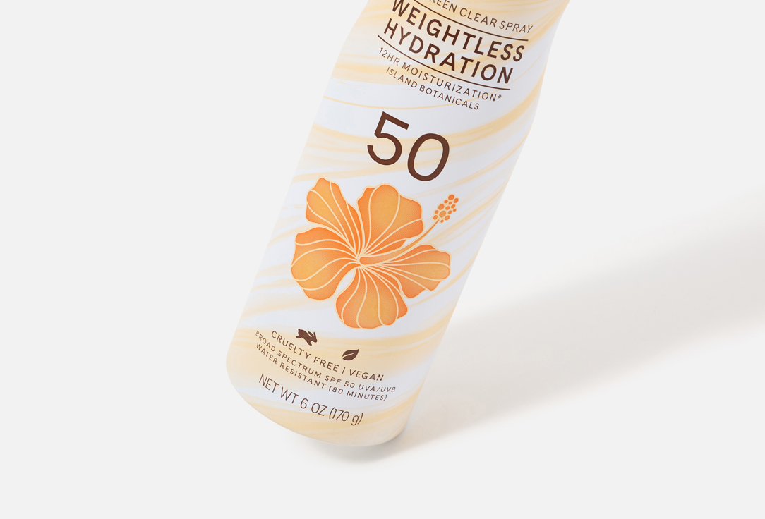 Hawaiian Tropic SUNSCREEN CLEAR SPRAY SPF 50 Weightless Hydration