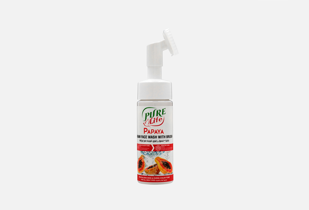 Pure life Cleansing Foam & Brush Papaya Foaming Face Wash 150 ml Pure life Cleansing Foam & Brush Papaya Foaming Face Wash