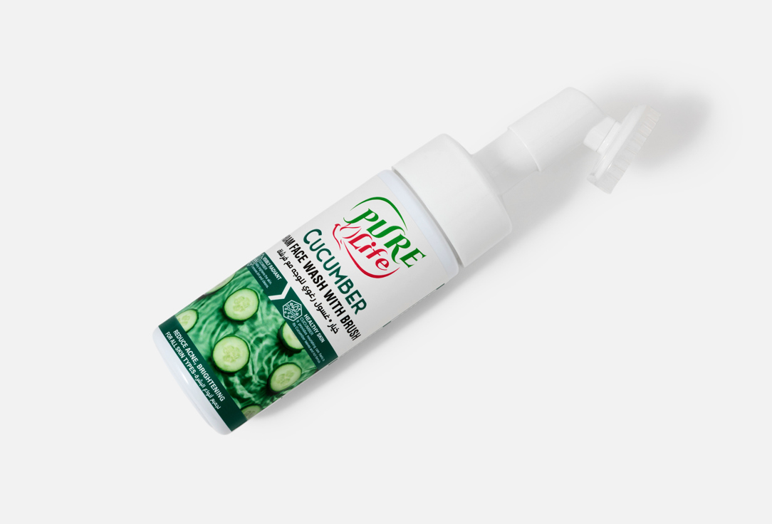 Pure life Cleansing Foam & Brush Cucumber Foaming Face Wash 150 ml Pure life Cleansing Foam & Brush Cucumber Foaming Face Wash