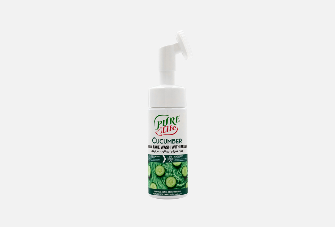 Pure life Cleansing Foam & Brush Cucumber Foaming Face Wash 150 ml Pure life Cleansing Foam & Brush Cucumber Foaming Face Wash