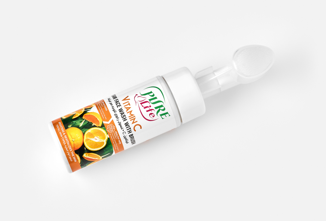 Pure life Cleansing Foam & Brush Vitamin C Foaming Face Wash 150 ml Pure life Cleansing Foam & Brush Vitamin C Foaming Face Wash
