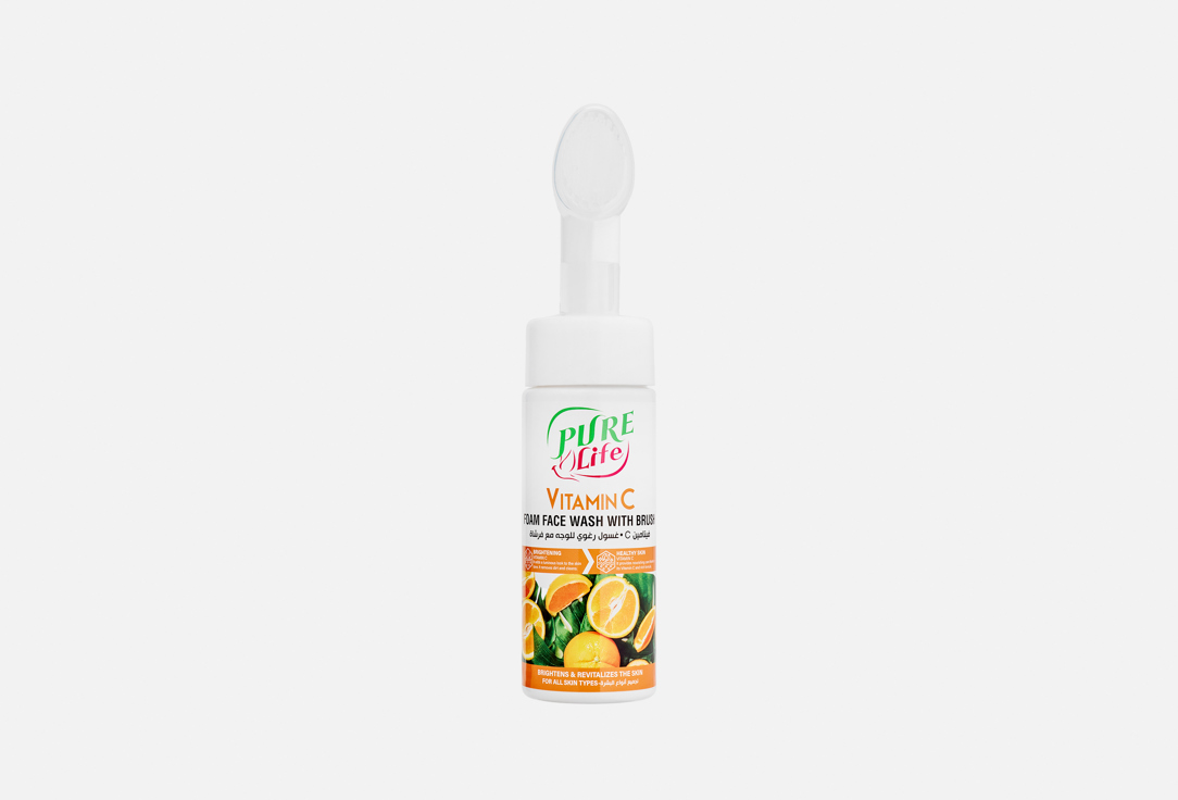 Pure life Cleansing Foam & Brush Vitamin C Foaming Face Wash 150 ml Pure life Cleansing Foam & Brush Vitamin C Foaming Face Wash