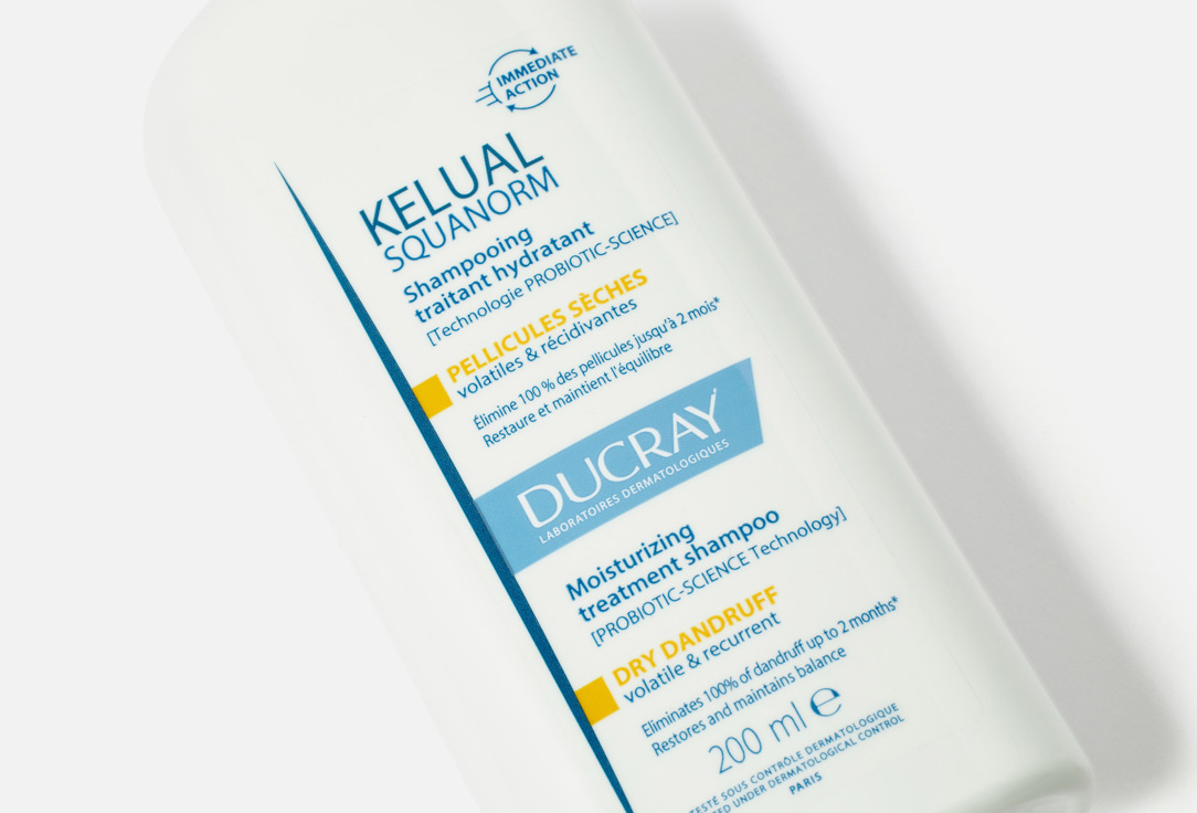 Ducray Anti-dandruff shampoo for dry scalp KELUAL SQUANORM 200 ml Ducray Anti-dandruff shampoo for dry scalp KELUAL SQUANORM