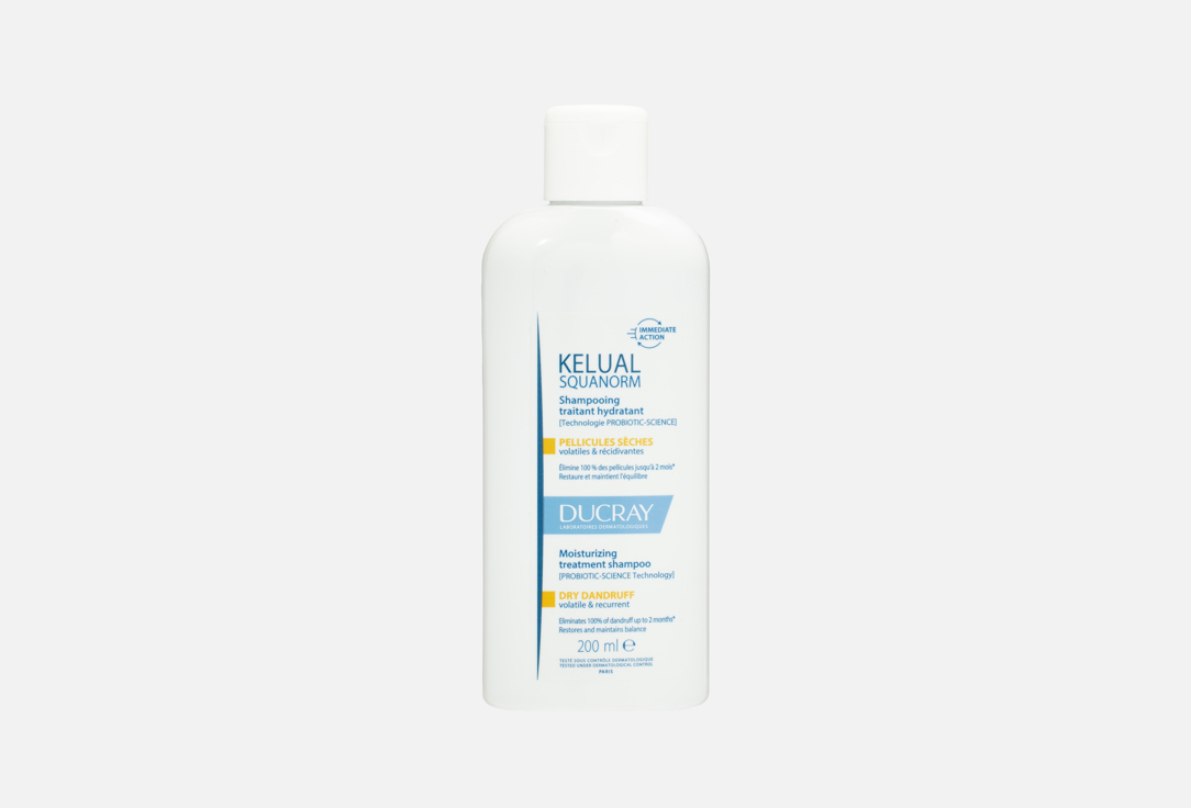 Ducray Anti-dandruff shampoo for dry scalp KELUAL SQUANORM 200 ml Ducray Anti-dandruff shampoo for dry scalp KELUAL SQUANORM