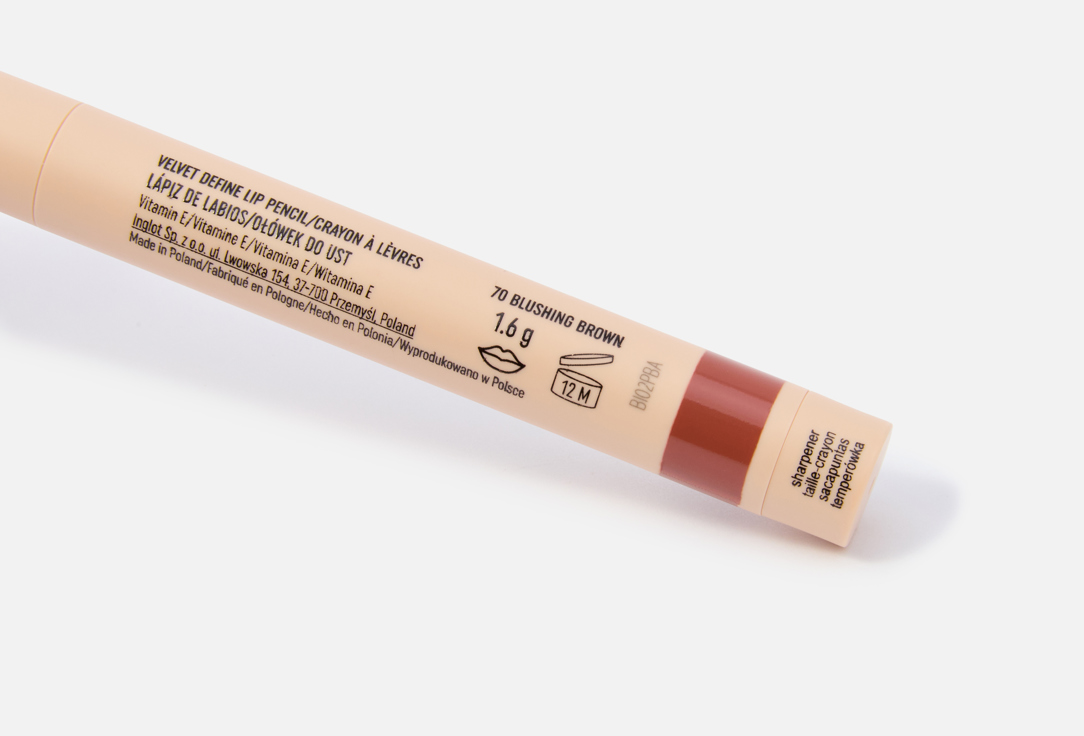 Inglot Стойкий карандаш для губ с бархатным матовым эффектом Velvet Define Lip Pencil