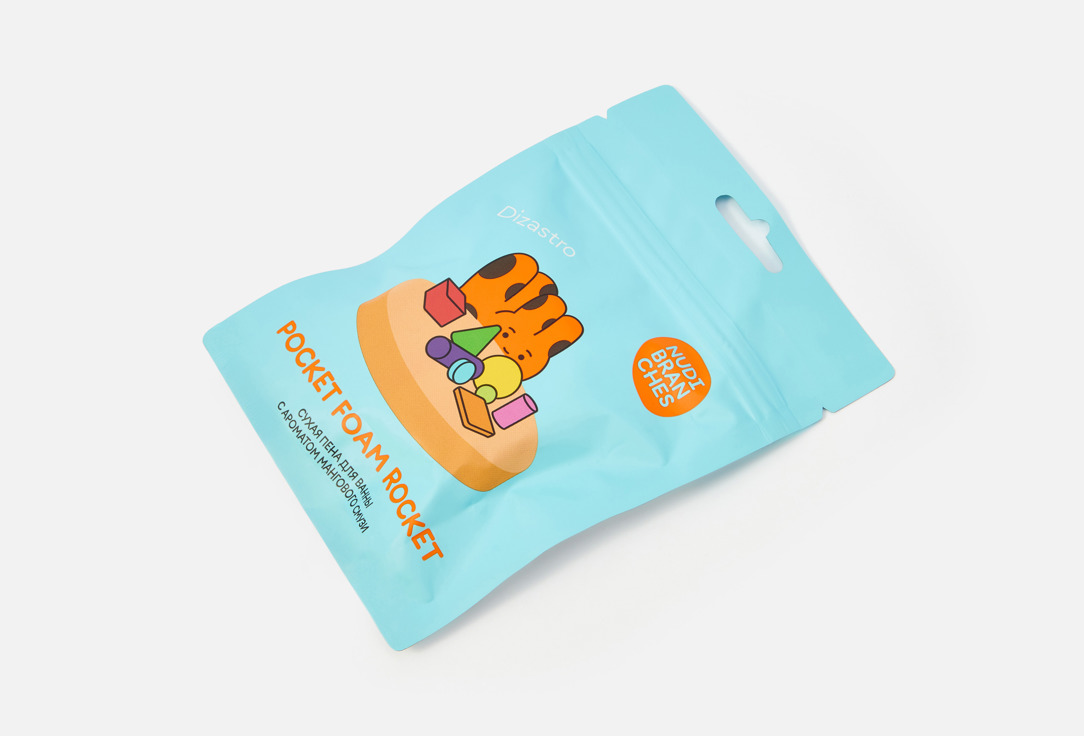 Nudibranches Dry Foaming Bath Powder mango smoothie flavor dry bath foam 65 g Nudibranches Dry Foaming Bath Powder mango smoothie flavor dry bath foam