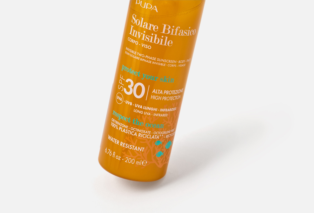 Pupa Two‑phase invisible body & face spray SPF 30 Solare Bifasico Invisibile 200 ml Pupa Two‑phase invisible body & face spray SPF 30 Solare Bifasico Invisibile