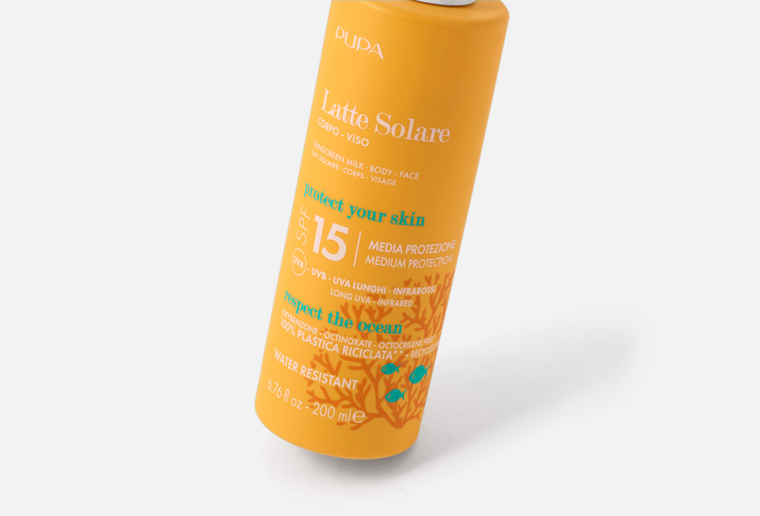 Pupa High-protection Body and face Milk SPF 15 Latte Solare 200 ml Pupa High-protection Body and face Milk SPF 15 Latte Solare
