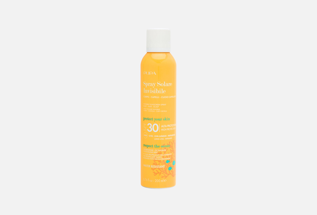 Pupa Invisible body, hair & scalp mist SPF 30 Spray Solare Invisible