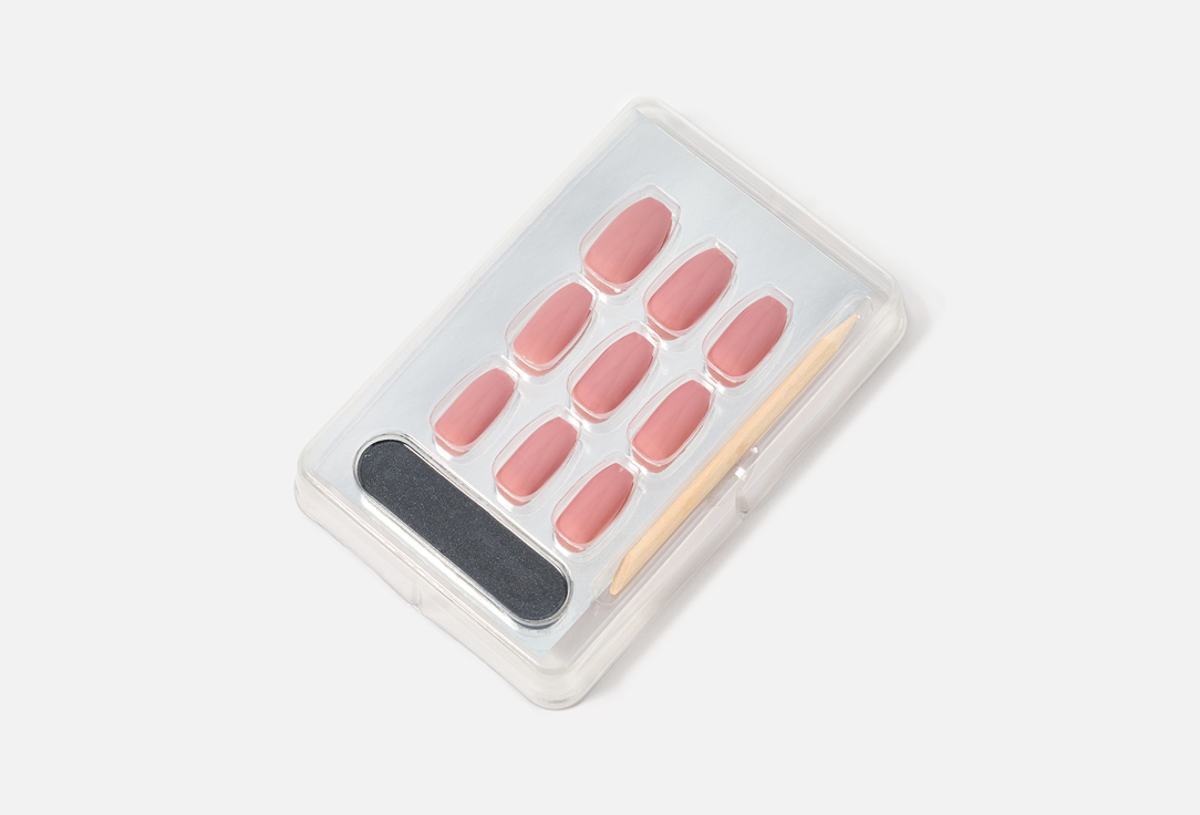 Katia Press On Gel Nail Nails Coffin CK09, Nude 1 pcs Katia Press On Gel Nail Nails Coffin