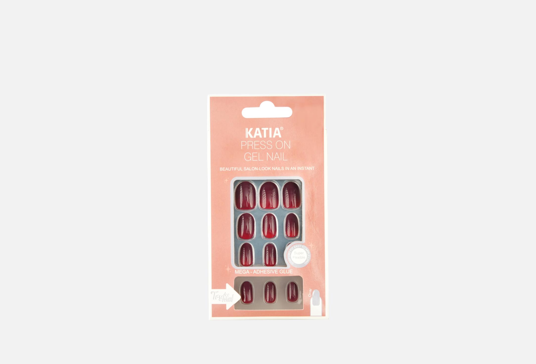 Nails Oval  1 OK24, Dark Red