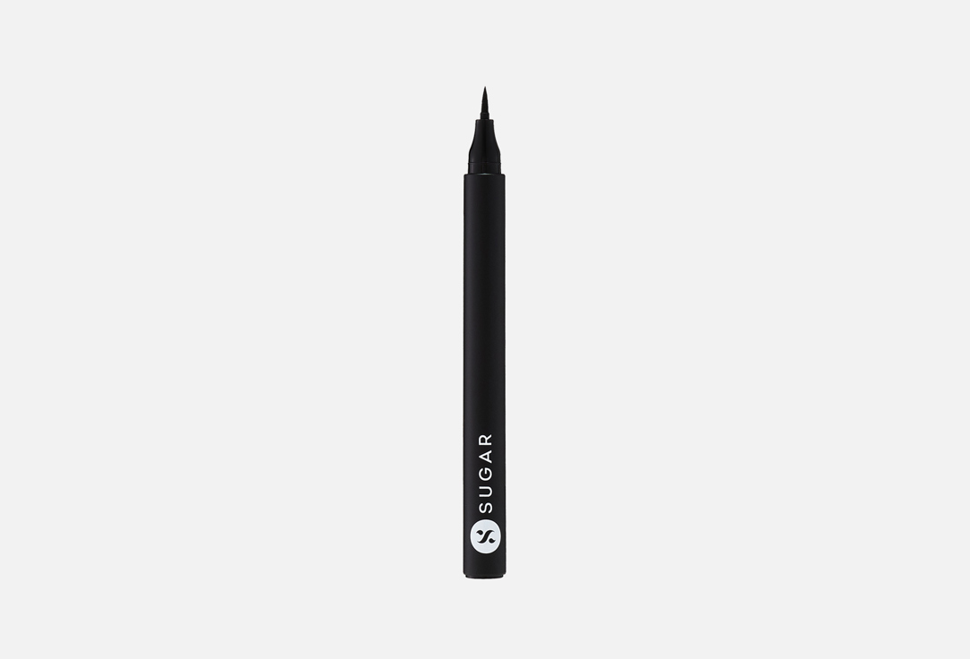 Sugar Cosmetics стойкая полуматовая подводка для глаз WINGMAN WATERPROOF MICROLINER 01, I'Ll Be Black 1.6 мл Sugar Cosmetics стойкая полуматовая подводка для глаз WINGMAN WATERPROOF MICROLINER