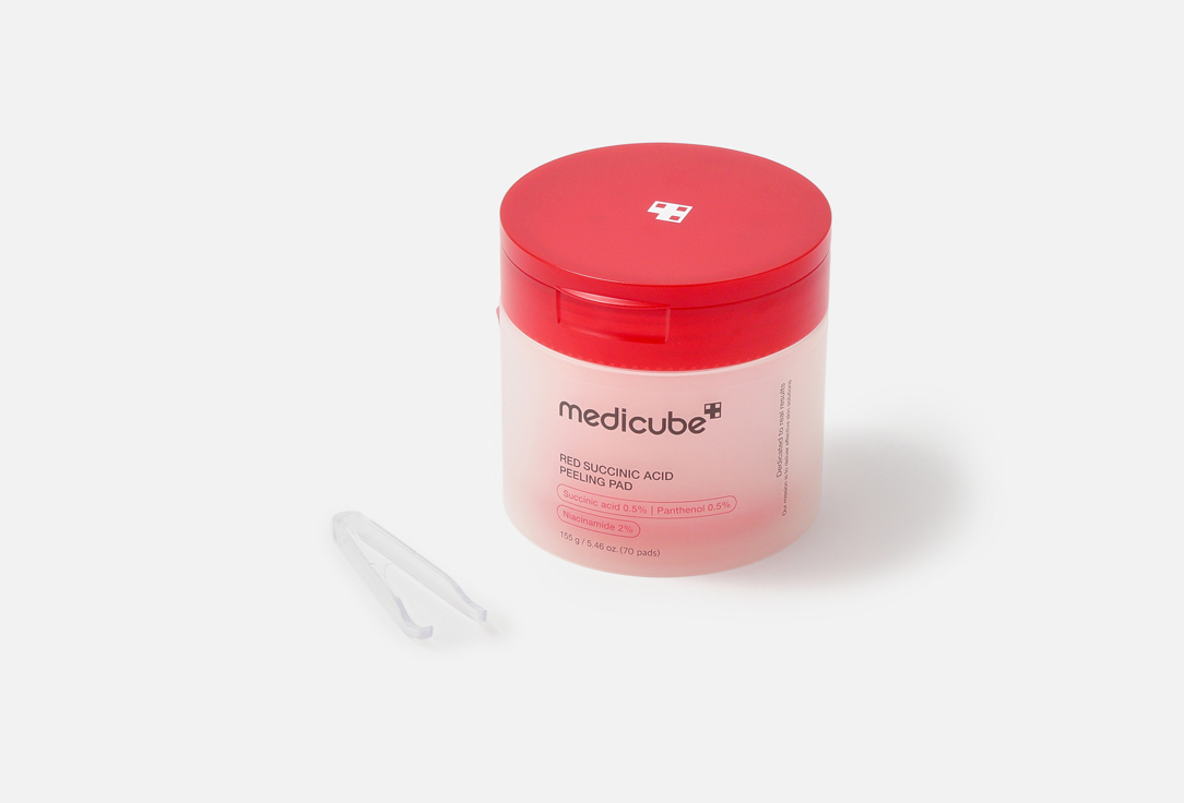 Medicube Exfoliating peeling pads Red Succinic Acid Panthenol Pad