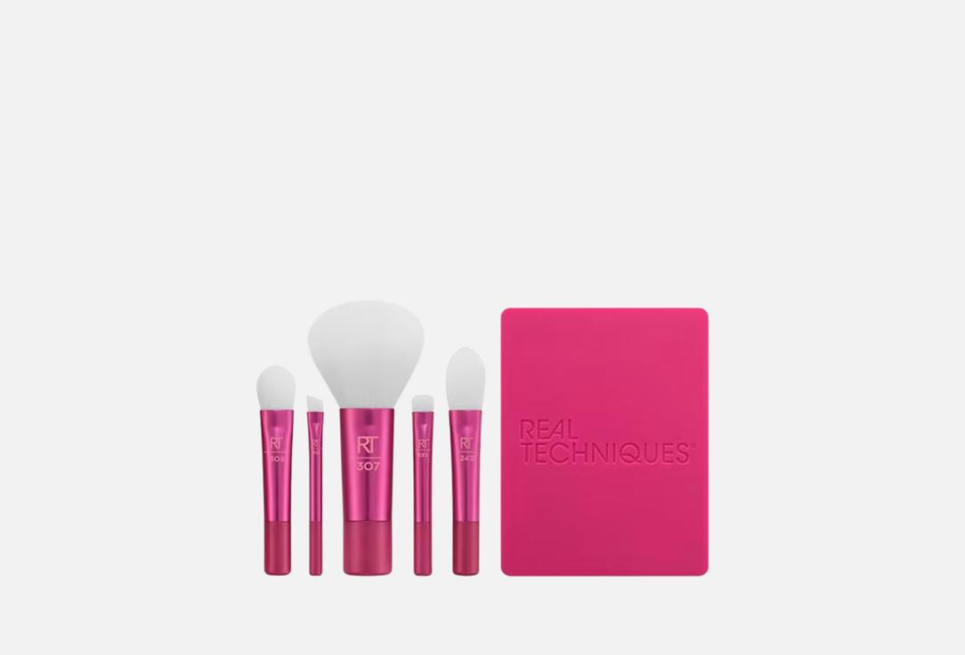 Real Techniques Makeup Brush Set Real Techniques Vivid Escape Glow-To-Go Travel Brush set 5 pcs Real Techniques Makeup Brush Set Real Techniques Vivid Escape Glow-To-Go Travel Brush set