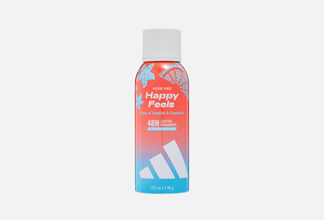Adidas Парфюмированный дезодорант-спрей для тела Vibes Happy Feels