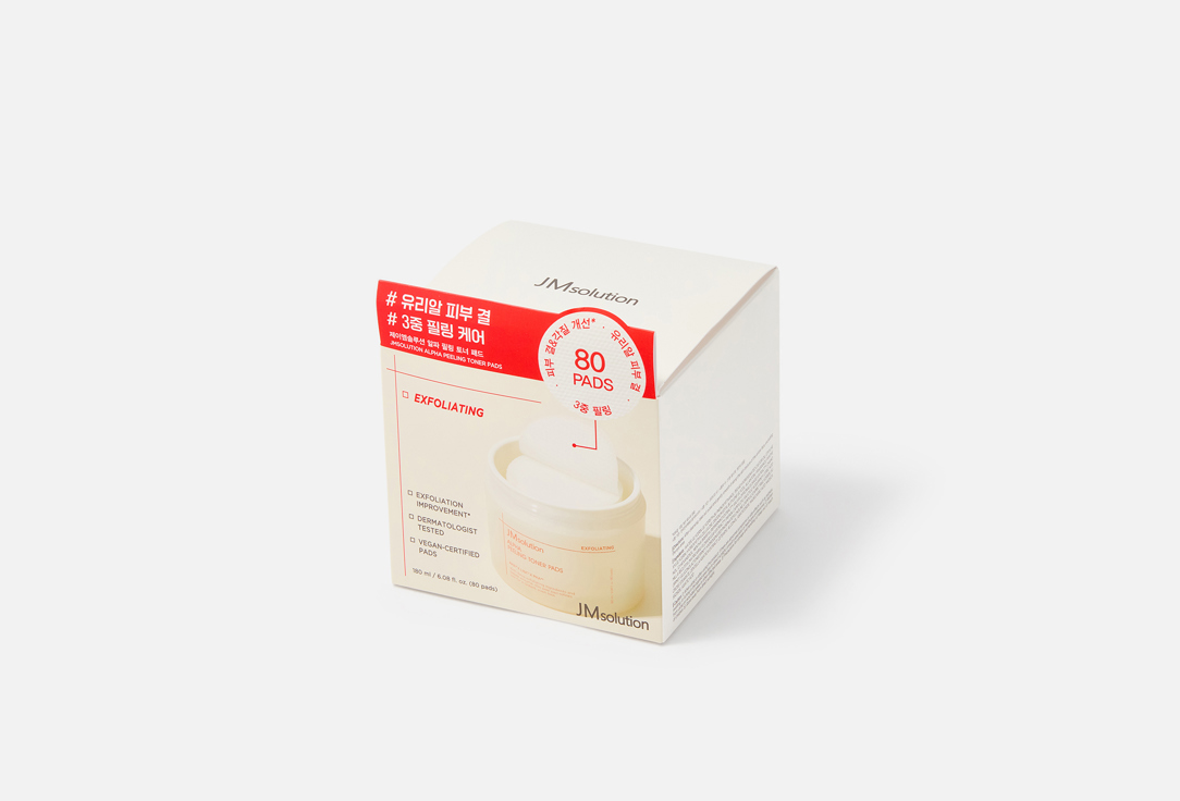 JMsolution Exfoliating Face Pads ALPHA PEELING TONER PADS