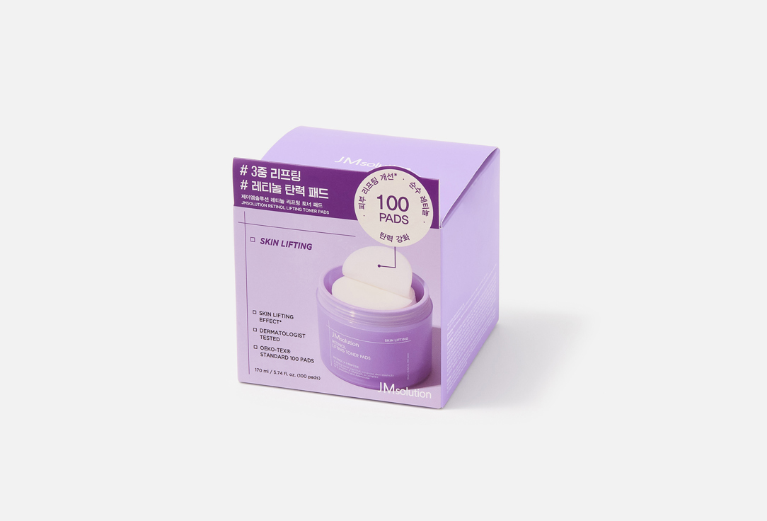 JMsolution Lifting Face Pads RETINOL LIFTING TONER PADS
