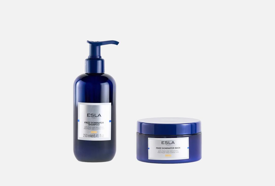 Esla Anti-frizz smoothing shampoo and deep conditioning hair mask set Frizz Dominator 500 ml Esla Anti-frizz smoothing shampoo and deep conditioning hair mask set Frizz Dominator