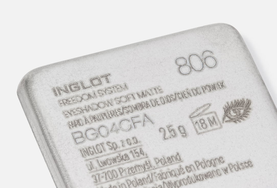 Inglot Pressed Soft Matte Eyeshadow Freedom System Eye Shadow Soft Matte 807 2.5 g Inglot Pressed Soft Matte Eyeshadow Freedom System Eye Shadow Soft Matte