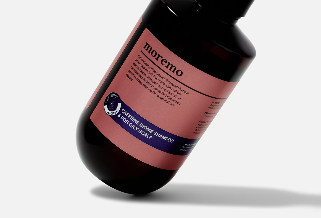 Moremo Nourishing & Repairing Shampoo for oily scalp Caffeine Biome Shampoo 500 ml Moremo Nourishing & Repairing Shampoo for oily scalp Caffeine Biome Shampoo