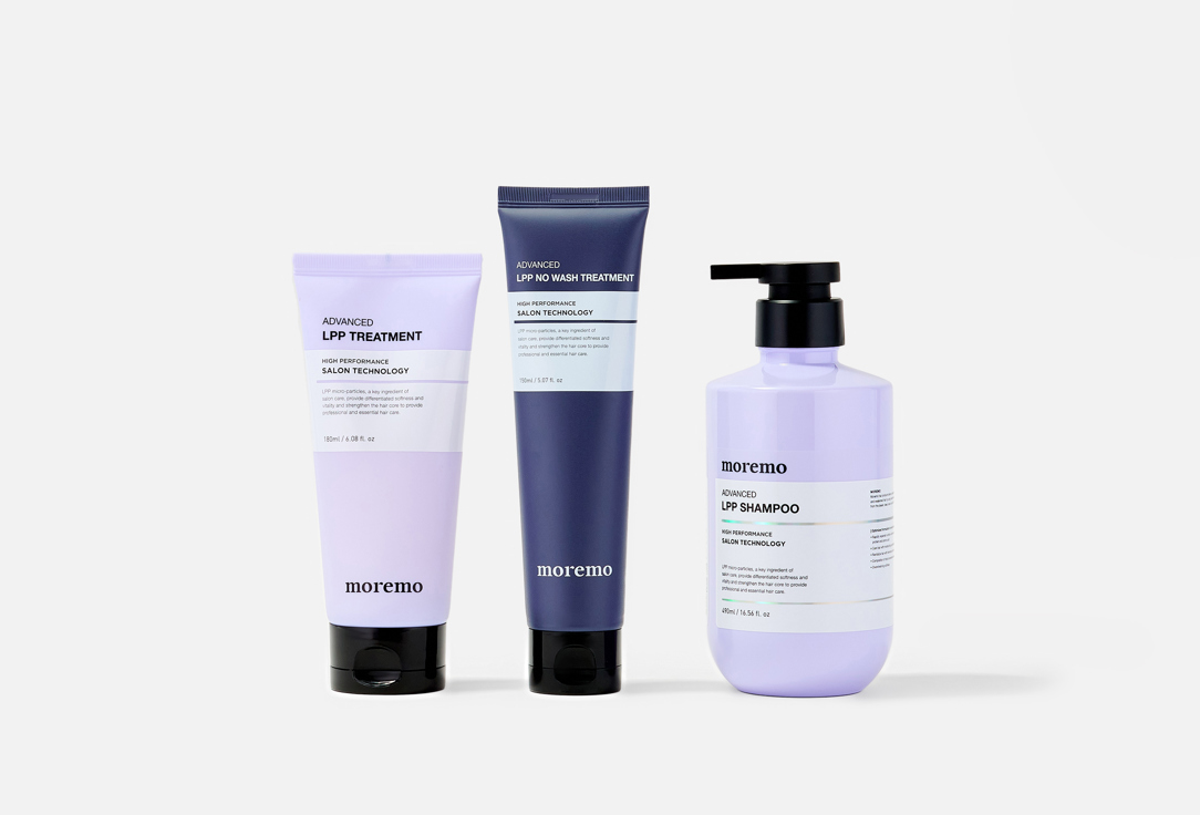 Moremo Gift Set: Shampoo, Hair Mask, 3 in 1 Hair Treatment Advanced LPP Treatment & Care 3 pcs Moremo Gift Set: Shampoo, Hair Mask, 3 in 1 Hair Treatment Advanced LPP Treatment & Care