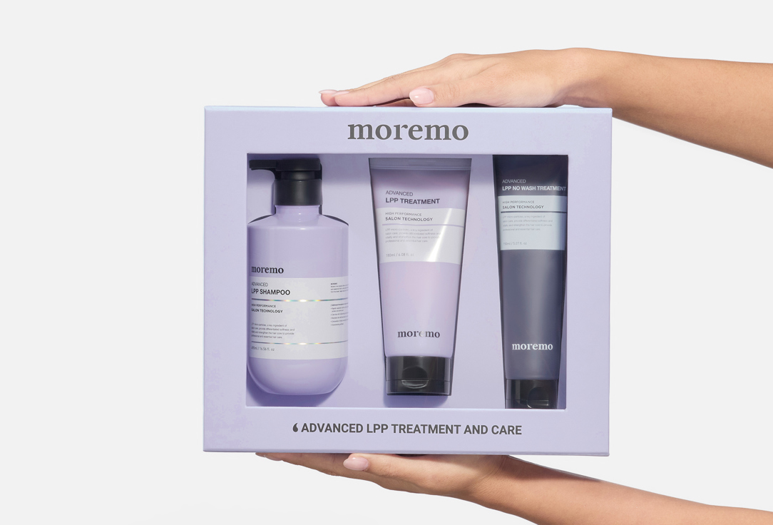 Moremo Gift Set: Shampoo, Hair Mask, 3 in 1 Hair Treatment Advanced LPP Treatment & Care 3 pcs Moremo Gift Set: Shampoo, Hair Mask, 3 in 1 Hair Treatment Advanced LPP Treatment & Care