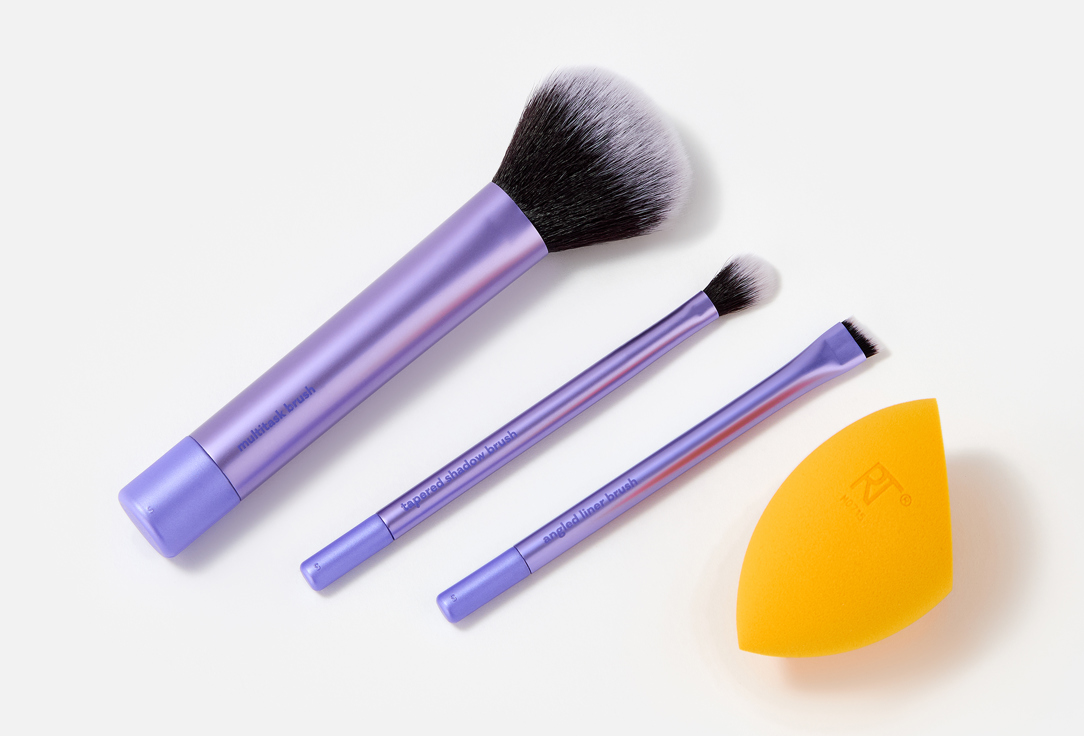 Real Techniques face & eye brush and sponge Set Midi Glow