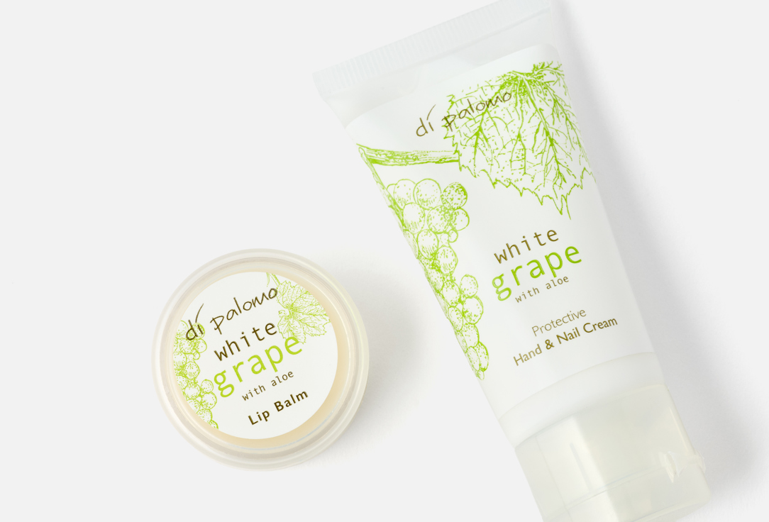 Di Palomo Lip Balm & Hand Cream Set White Grape Handbag Essentials