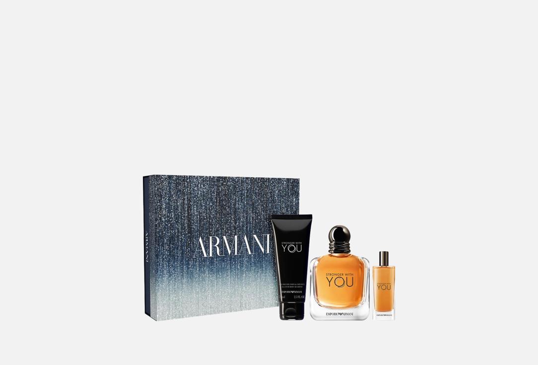 Armani Eau de Toilette and Shower Gel Set Stronger with you 3 pcs Armani Eau de Toilette and Shower Gel Set Stronger with you