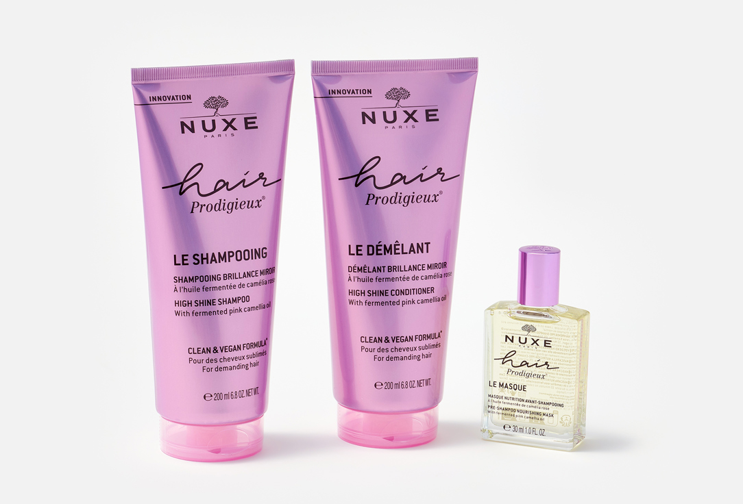 NUXE Gift Set: Shampoo, Pre-Shampoo Mask, Hair Conditioner The Luxury Routine 3 pcs NUXE Gift Set: Shampoo, Pre-Shampoo Mask, Hair Conditioner The Luxury Routine