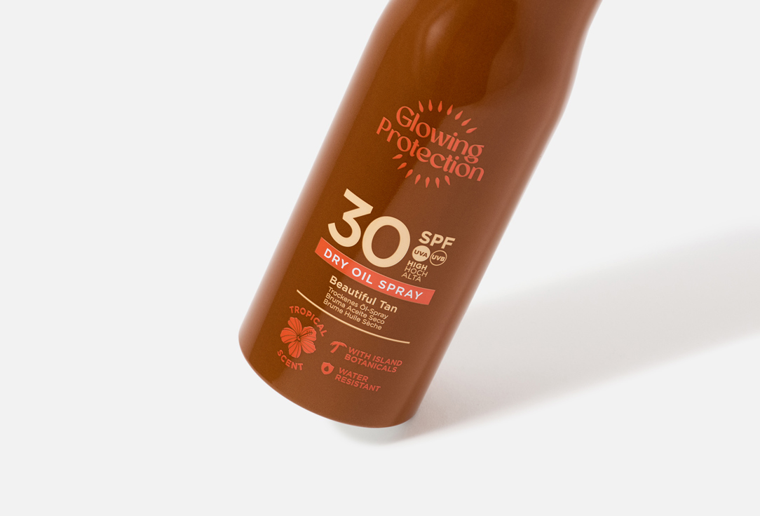 Hawaiian Tropic Sunscreen Spray SPF 30 Glowing Protection Dry Oil Spray