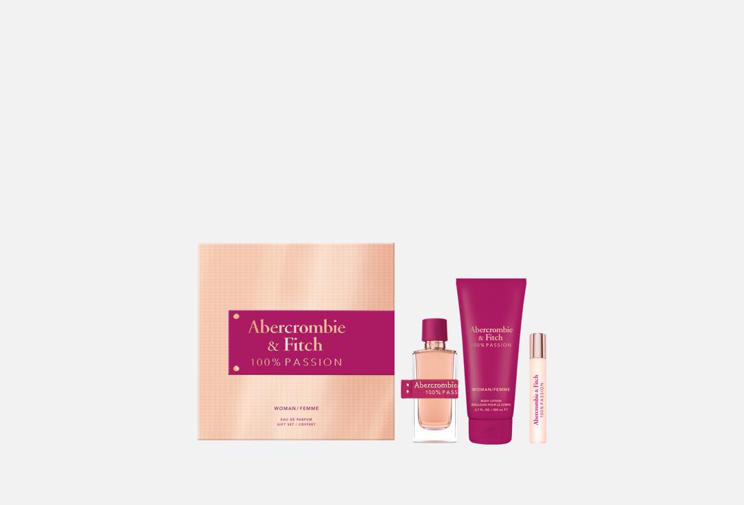 ABERCROMBIE&FITCH Eau de Parfum & body lotion Set 100% Passion 3 pcs ABERCROMBIE&FITCH Eau de Parfum & body lotion Set 100% Passion