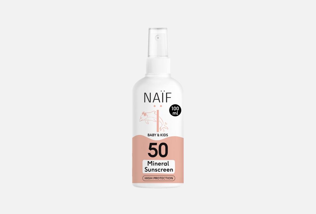 Naif Sunscreen Spray SPF 50 for Babies Mineral Sunscreen for Baby & Kids