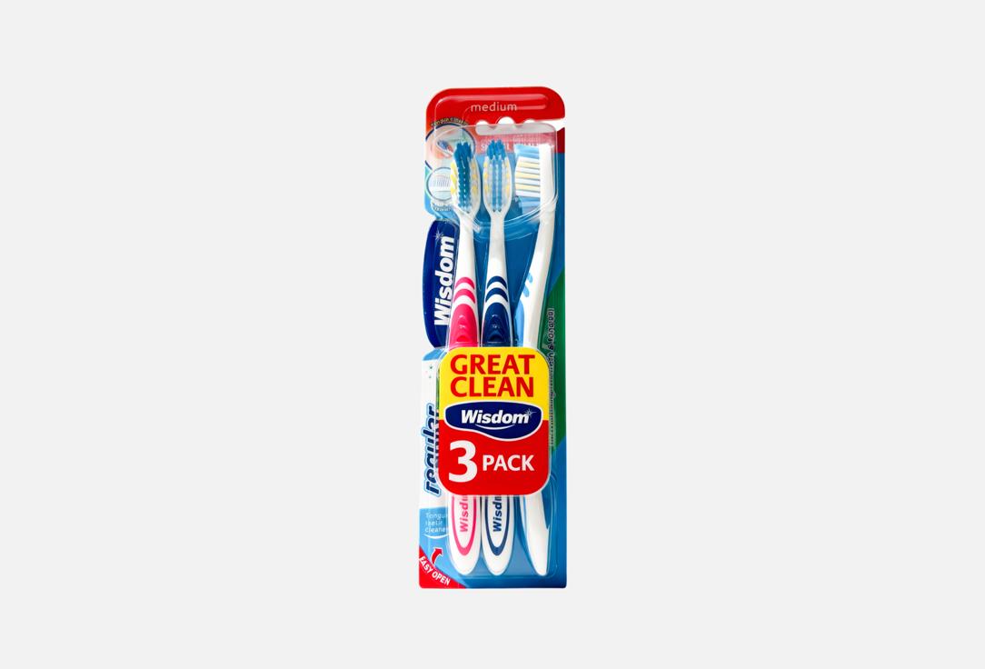 Wisdom Toothbrush Pack Regular Fresh Medium Triple Pack 3 pcs Wisdom Toothbrush Pack Regular Fresh Medium Triple Pack