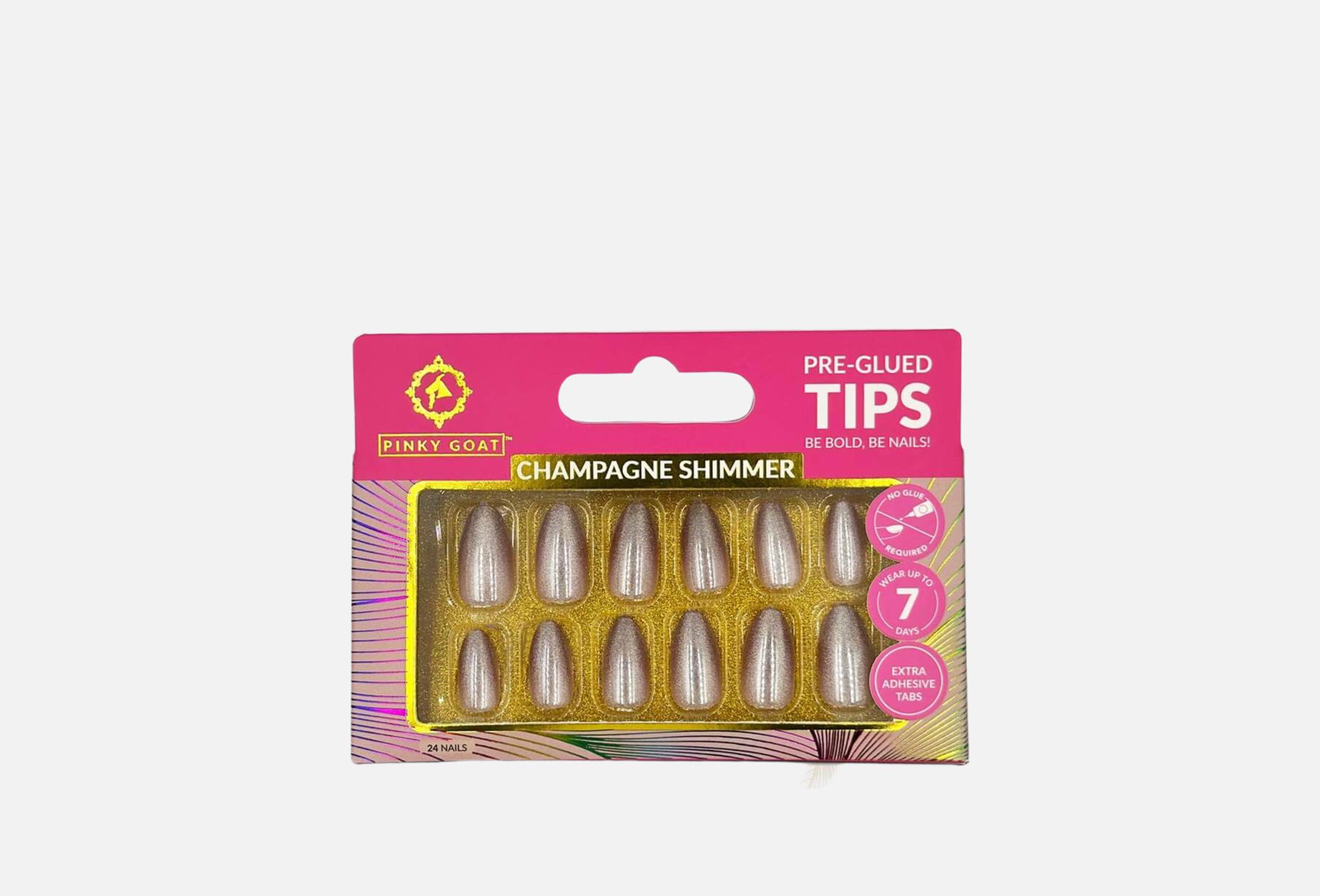 Pre-Glued Tips  24 Champaigne shimmer