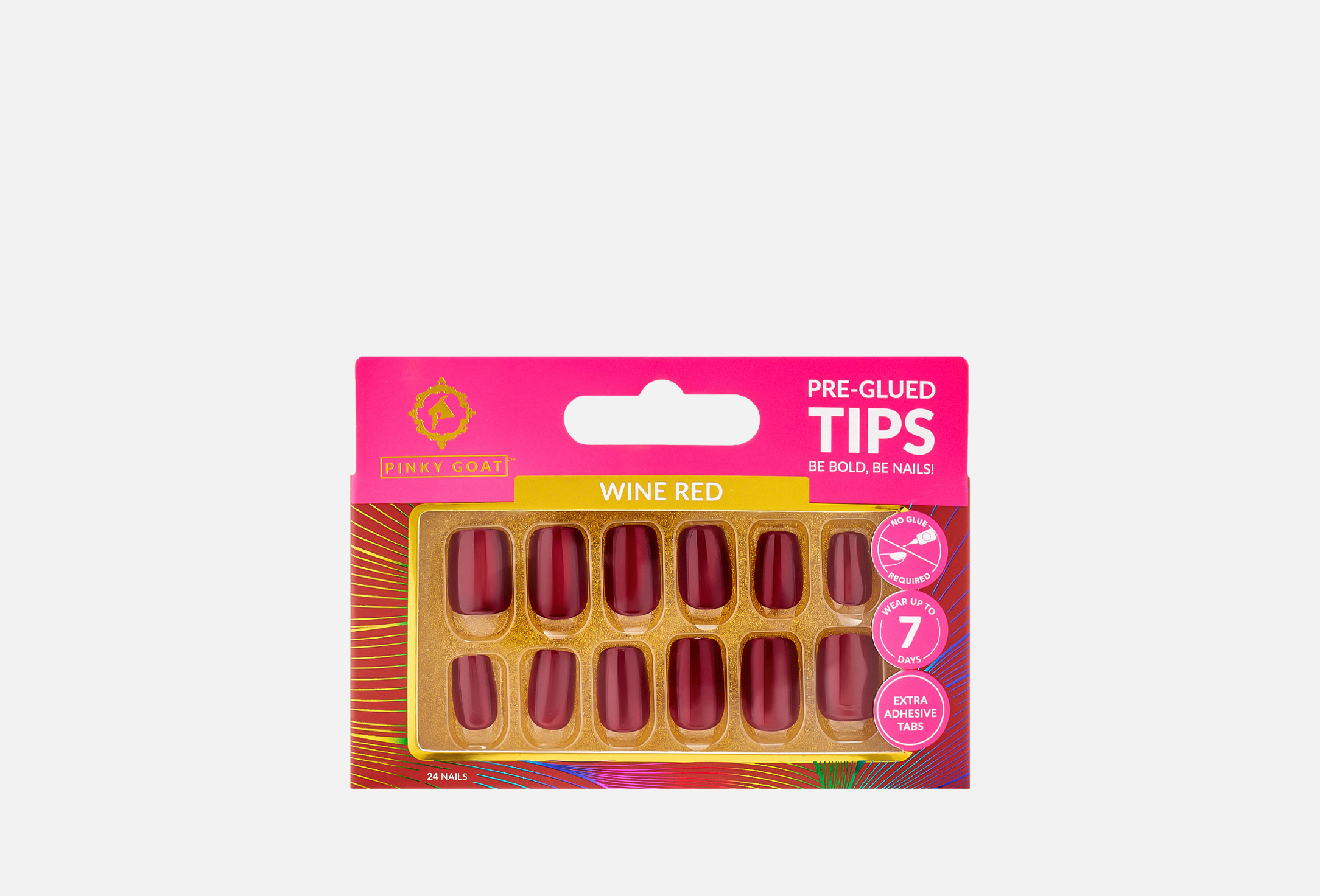 Pre-Glued Tips  24 Wine red