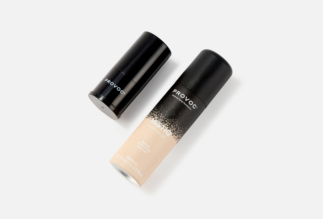 Provoc Lightweight Matte Spray Foundation MISTIQ 10, Dawn 75 ml Provoc Lightweight Matte Spray Foundation MISTIQ
