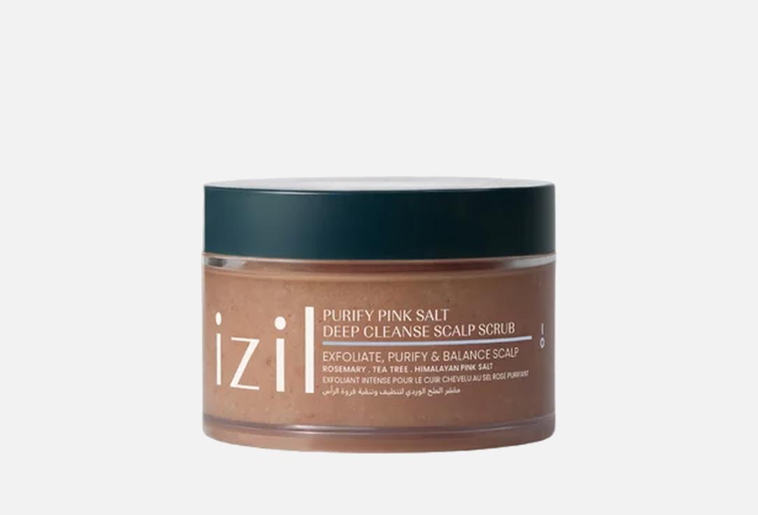 Izil Beauty Scalp Scrub Purify Pink Salt Deep Cleanser